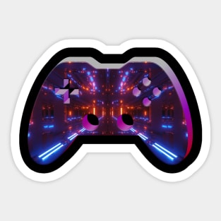 Futuristic Abstract Lights - Gaming Gamer Abstract - Gamepad Controller - Video Game Lover - Graphic Background Sticker